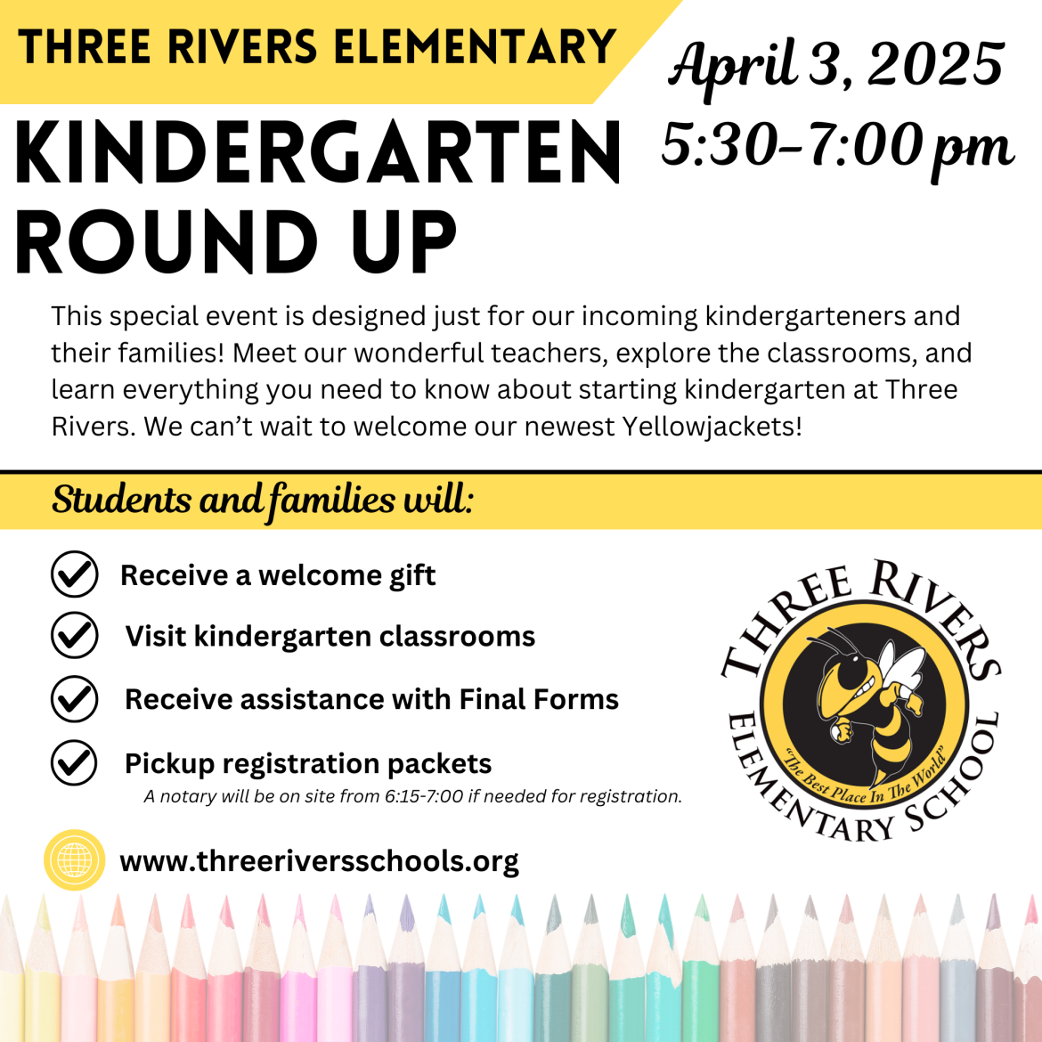 Kindergarten Open House April 3, 2025